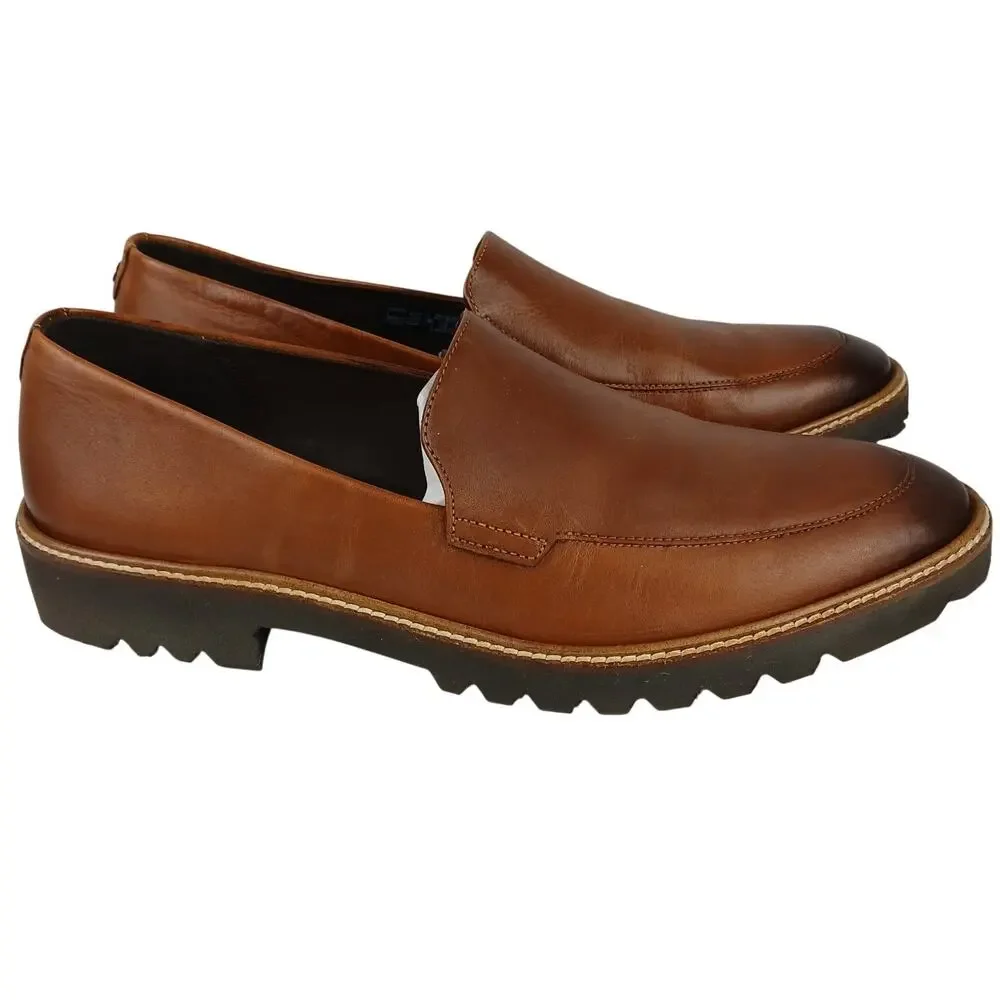 ECCO Women's SZ 41 10/10.5 Incise Tailored Loafers In Brown Comfort Soft NWOT